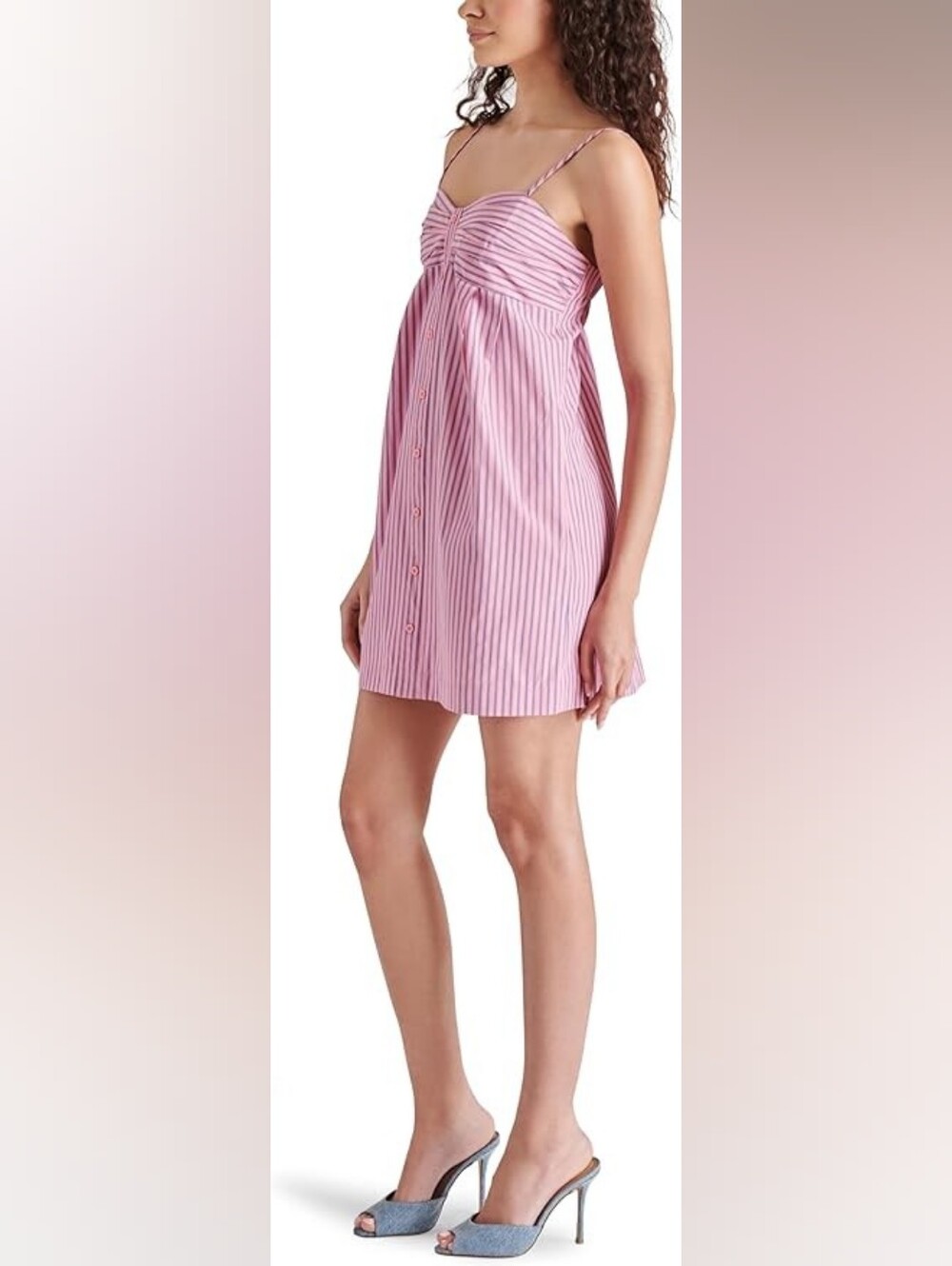Steve Madden Pink and Navy Striped Mini Dress